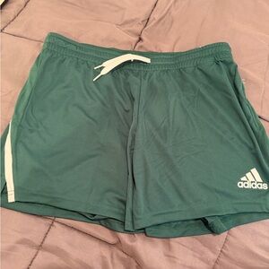 adidas Green Athletic Drawstring Women's Shorts